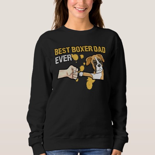 Bester Boxer Vater Daddy Dog Eigentümer Vater Sweatshirt (Vorderseite)