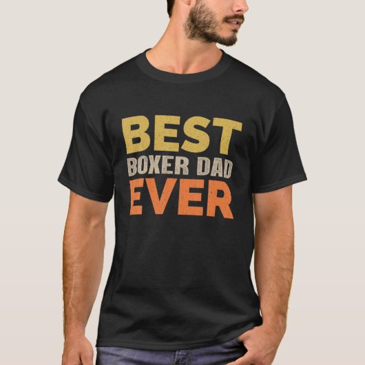 Bester Boxer Vater Ever Funny Sprichwort Sarkastic T-Shirt (Vorderseite)