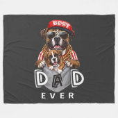 Bester Boxer-Vater überhaupt Fleecedecke (Vorderseite (Horizontal))