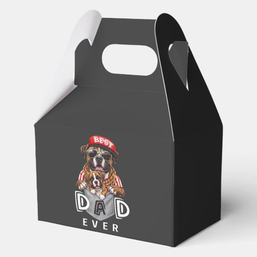 Bester Boxer-Vater überhaupt Geschenkschachtel (Vorderseite)
