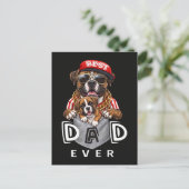 Bester Boxer-Vater überhaupt Postkarte (Stehend Vorderseite)