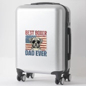 Bester Boxer-Vater überhaupt Vintage-Hund Aufkleber (Koffer)