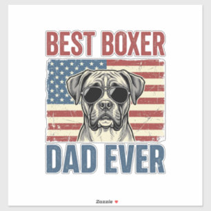 Bester Boxer-Vater überhaupt Vintage-Hund Aufkleber