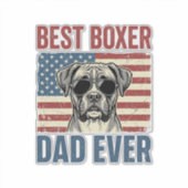 Bester Boxer-Vater überhaupt Vintage-Hund Aufkleber (Vorderseite)