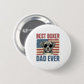 Bester Boxer-Vater überhaupt Vintage-Hund Button (Vorne & Hinten)