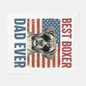 Bester Boxer-Vater überhaupt Vintage-Hund Fleecedecke (Vorderseite (Horizontal))