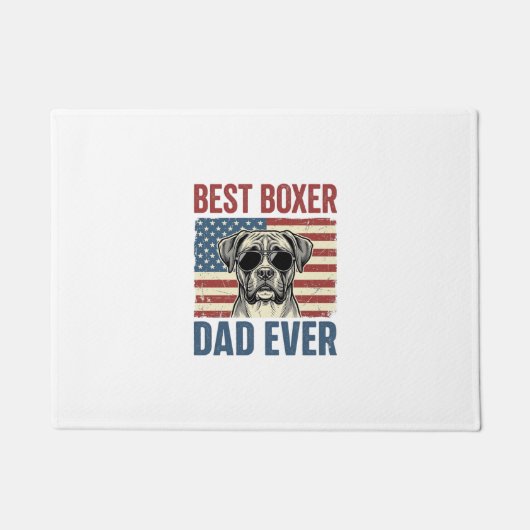 Bester Boxer-Vater überhaupt Vintage-Hund Fußmatte (Vorderseite)
