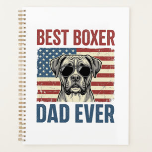 Bester Boxer-Vater überhaupt Vintage-Hund Planer