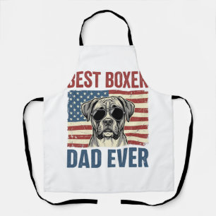 Bester Boxer-Vater überhaupt Vintage-Hund Schürze