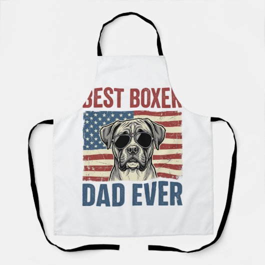Bester Boxer-Vater überhaupt Vintage-Hund Schürze (Vorderseite)