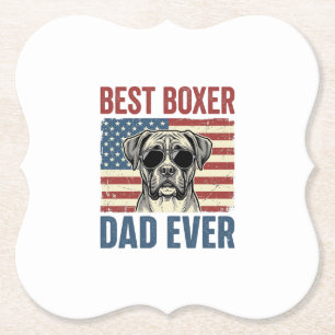 Bester Boxer-Vater überhaupt Vintage-Hund Untersetzer