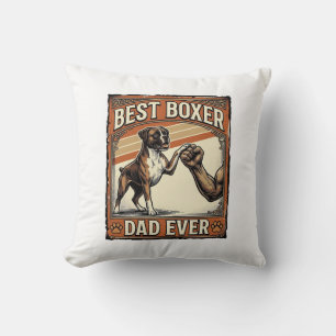 Bester Boxer-Vater überhaupt Vintage-Hundepapa Kissen