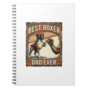 Bester Boxer-Vater überhaupt Vintage-Hundepapa Notizblock
