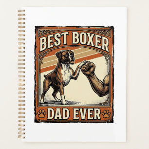 Bester Boxer-Vater überhaupt Vintage-Hundepapa Planer