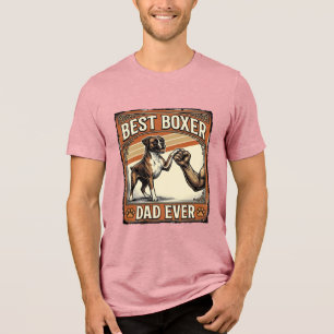 Bester Boxer-Vater überhaupt Vintage-Hundepapa Tri-Blend Shirt