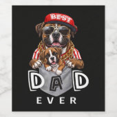 Bester Boxer-Vater überhaupt Weinetikett (Einzelnes Label)