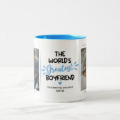 Bester Boyfriend 2 Foto Zwei-Tone-Kaffee-Tasse Zweifarbige Tasse (Mittel)