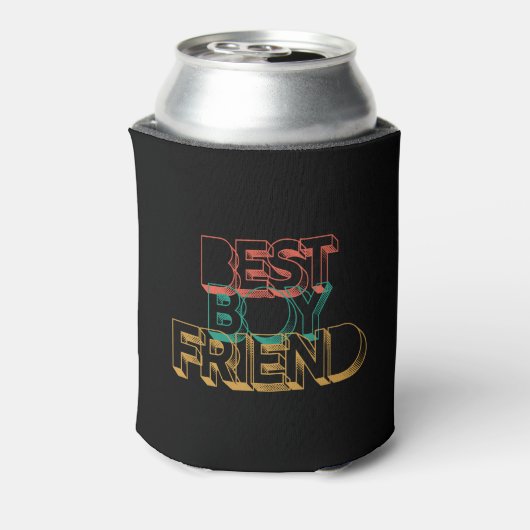 Bester Boyfriend Graphic Novelty Niedlich Liebe T Dosenkühler (Kanne Rückseite)