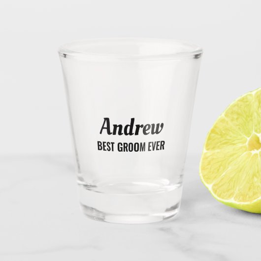 Bester Bräutigam Schnapsglas (Vorderseite)