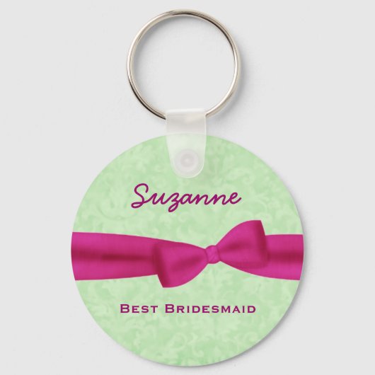 Bester Bridesmaid-Individuelle Name Druckbogen-Ges Schlüsselanhänger (Vorderseite)