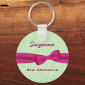 Bester Bridesmaid-Individuelle Name Druckbogen-Ges Schlüsselanhänger (Vorderseite)