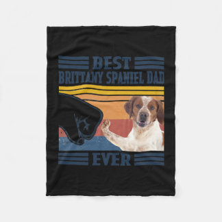Bester Brittany Spaniel Vater Aller Zeiten Lustige Fleecedecke