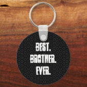 Bester BROTHER in Schwarz-Weiß-Star-Muster Schlüsselanhänger (Vorderseite)