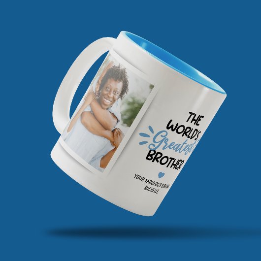 Bester Bruder 2 Foto Zwei-Tonen-Kaffee-Tasse Zweifarbige Tasse