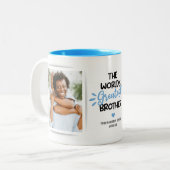 Bester Bruder 2 Foto Zwei-Tonen-Kaffee-Tasse Zweifarbige Tasse (Vorderseite Links)