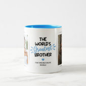 Bester Bruder 2 Foto Zwei-Tonen-Kaffee-Tasse Zweifarbige Tasse (Mittel)