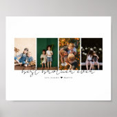 Bester Bruder Aller Modern Script 4 Fotos Collage Poster (Vorne)