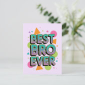 Bester Bruder Aller Zeiten Postkarte (Stehend Vorderseite)