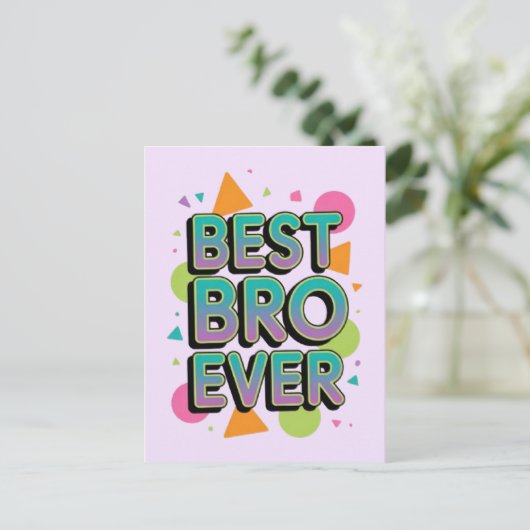 Bester Bruder Aller Zeiten Postkarte (Stehend Vorderseite)