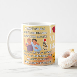 Bester Bruder aller Zeiten Tasse mit herzlicher Li