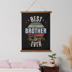 BESTER BRUDER ALLEZEIT  WANDTEPPICH MIT HOLZRAHMEN