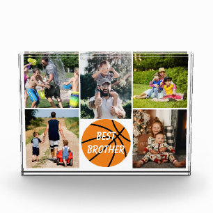 Bester Bruder Basketball Fotoblock