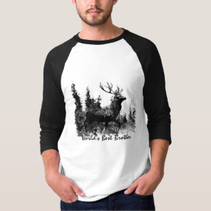 Bester Bruder der Welt Vintage Hirsch Tier T-Shirt