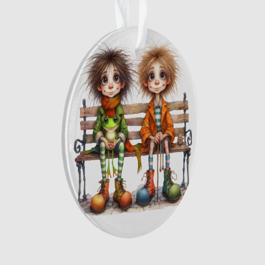 Bester Bruder. Freunde . Relativ Ornament (Vorderseite)