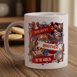 Bester Bruder Funny Animal Fans Cartoon Jumbo-Tasse