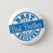 Bester Bruder - GummiBriefmarkeneffekt Button (Vorderseite)