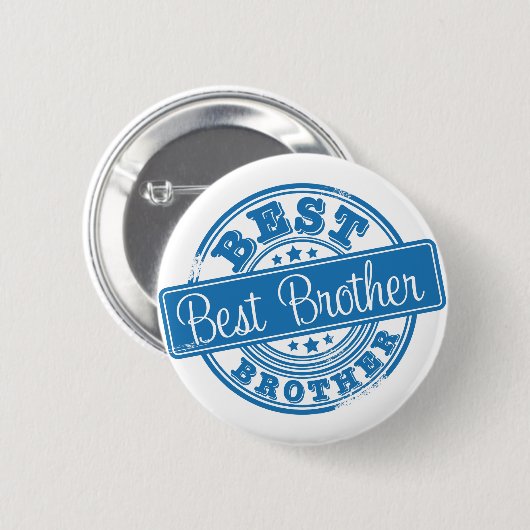 Bester Bruder - GummiBriefmarkeneffekt Button (Vorne & Hinten)