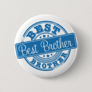 Bester Bruder - GummiBriefmarkeneffekt Button