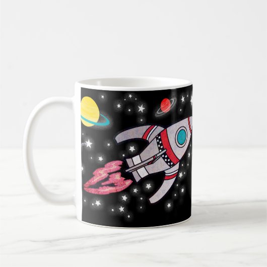 "Bester BRUDER im Universum" schwarz / rot Tasse (Links)