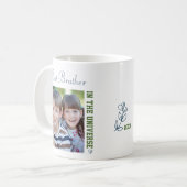 Bester Bruder im Universum - zwei quadratische Kaffeetasse (Vorderseite Links)