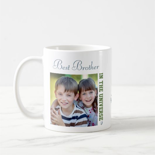 Bester Bruder im Universum - zwei quadratische Kaffeetasse (Links)