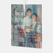 Bester Bruder je | Angebot und Foto Ornament Aus Glas (Vorderseite links)