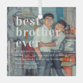 Bester Bruder je | Angebot und Foto Ornament Aus Glas (Vorderseite)