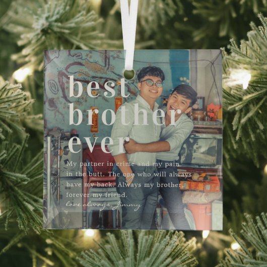 Bester Bruder je | Angebot und Foto Ornament Aus Glas (Insitu)