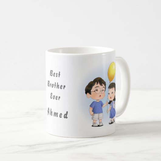 Bester Bruder je Bruder und Schwester Kaffeetasse (VorderseiteRechts)