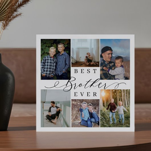 Bester Bruder je Foto Collage Keepake Geschenk Fotoplatte